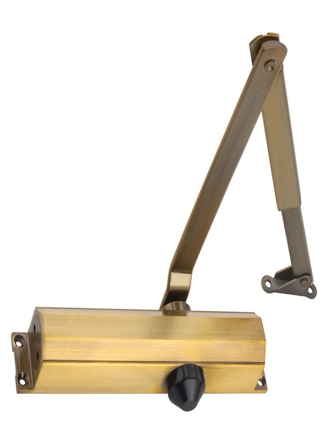 Atom Aluminium Automatic Hydraulic Double Speed Door Closer, Heavy Duty for Residential/Commercial Purposes with Fitting Set for All Wooden Door (Weight Up to 60-100 Kg, Brass Antique, Pack of 1) - Image 1